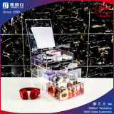 High Quality Lucite Makeup Storage with Drawer and Lid