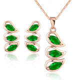 Alloy 18K Gold Plated Crystal Stone Jewelry Diana Engagement Set