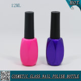 12ml Pink Color Empty Nail Polish Glass Bottle with Screw Cap