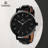 Your Logo Custom Simple Design Watches 5ATM Water Resistant Watch with Genuine Leather Strap 72022