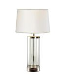 Modern Glass Table Lamp with Fabric Shade (WHT-887)
