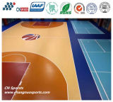 Wood Pattern PU/Polyurethane Liquid Coating Basketball Court From China Supplier