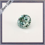 Forever Shining Brilliant Cut 8.5mm Blueish Green Moissanite Gemstone