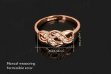 Double Fair Cubic Zirconia Infinity Rose Gold Color Ring