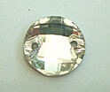 Flat Back Round Glass Beads
