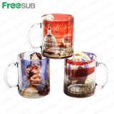 Glossy Effect Sublimation Glass Mug, Glass Mug with Sublimation Coating