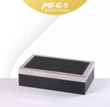 Delicate Black PVC Leatherette Food Box
