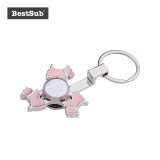 2D Blank Sublimation Fidget Spinners Fidget Spinner Keyring Custom Gift (Dog, Pink)