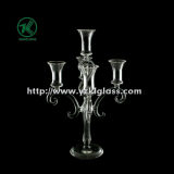 Glass Candle Holder with Five Posts by SGS (10*22*35.5)