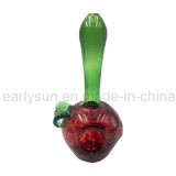 Green Leaves and Nail Red Apple New Design Hand Pipes (ES-HP-156)