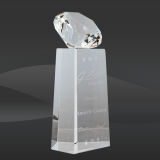 Clear Towering Diamond Crystal Award (J-CRY1459MC)