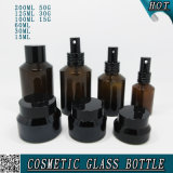 Luxury Cosmetic Amber Glass Bottle and Jar Packaging Set