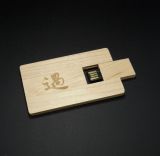 Eco Wooden USB 3D Laser Engraving Crystal USB Stick