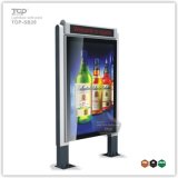 Outdoor Roadside Scrolling Advertising Light Box with Two Poles