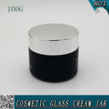 100g Black Cylinder Facial Mask Glass Mason Jar 100ml