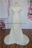 2014 Factory Outlet Crystal Sheer Lace Wedding Gown