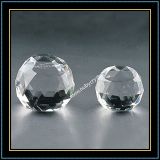 Transparent Faceted Blank Crystal Ball