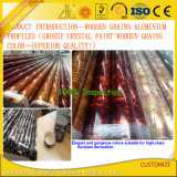 Grossy Crystal Paint Wooden Grain Aluminium Profile for Furniture Decoration