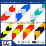 PVC Custom Printed Reflective Safety Warning Sticker with Arrow (C3500-AW)
