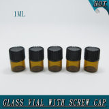 1ml 1/4 DRAM Small Amber Orifice Reducer Sealing Glass Bottle Glass Vial