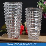V Shaped Clear Glass Vase