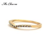 Simple Fashion Jewelry Round Exquisite Crystal Engagement Rings