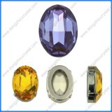 Faceted Oval Rhinestone for Shoe and Bag Crystal Accessories (DZ-3002)