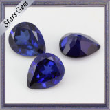 Pear Brilliant Diamond Cut Big Size Blue Sapphire Corundum