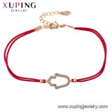 75643 New Arrrival Fashion 18K Gold-Plated Elegant Heart-Shaped Zircon Jewelry Bracelet for Lady's Gift