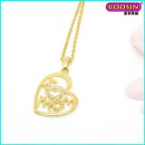 High Quality Love Mom Zinc Alloy Cheap Gold Pendant Necklace