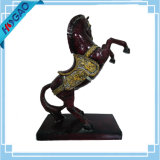 Rare Resin Horse Statue Exquisite Old Oriental Chinese Handmade Carved