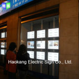 Ceiling Double Side Hanging Acrylic LED Light Box for Real Estate Window Sign