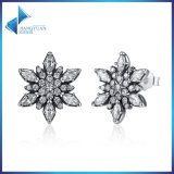 925 Sterling Silver Crystalized for Women Jewelry Snowflake Crystals Stud Earrings