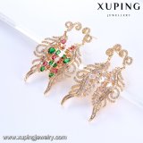 94172 Fashion Luxury 18k Gold Colorful Stone Zircon Jewelry Earring