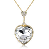 China Supplier Big Rhinestone Heart Fashion Necklace for Valentine