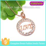 Indian Rose Gold Ball Chain Crystal Letter Love Heart Necklace
