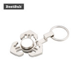 2D Blank Sublimation Fidget Spinner Keyring Toy Relieves Stress Hand Spinner (Anchor, Silver)