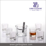High Quality Glass Cooler Tank Set with Stainless Steel Handle