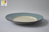 Four Color 8' Stoneware Ceramic Plate