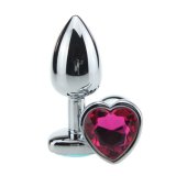Metal Anal Plug with Crystal Jewelry Sex Toy for Man and Woman