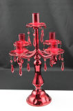 Paint Red Color Candle Holder with Five Posters (KL90827)