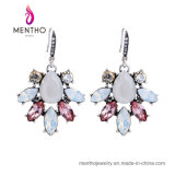 Elegant Temperament Flower Shape Crystal Stone Fashion Jewelry Stud Earring
