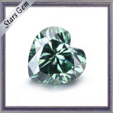 MID Green Color Heart Cut Loose Moissanite Diamond