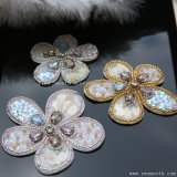 Rhinestone Flower Embroidery 3D Patch Sequin Beads Crystal Clothing Accessories