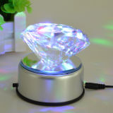 Crystal Heart Diamond Paperweight with LED Base for Option