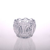 New Arrival Embossed Patterned Glass Candle Holder