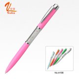 Lovely Pink Color with Diamond Metal Pen for Wedding Gift