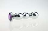 Jewelry Crystal Erotic Toy Metal Anal Plug for Men