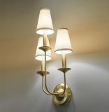 Metal Wall Lamp with 3 Fabric Shades (WHW-905)