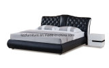Modular Wooden Frame Bedroom Leather Bed